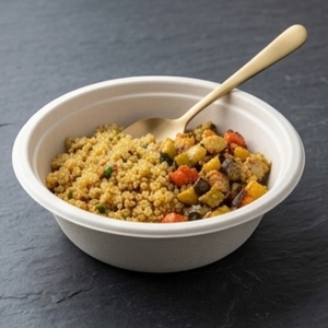 12 OZ Bagasse Soup Bowl Compostable Disposable Sugarcane Fiber Food <b>Container</b> for Restaurants Catering <b>Takeaway</b> Cake - Product Image 2