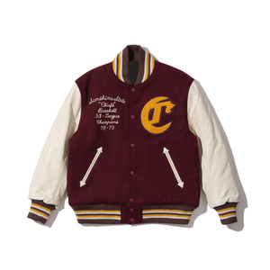 Stand Collar Varsity <b>Jacket</b> Faux Leather Sleeves Chenille Embroidery Waterproof Winter <b>Baseball</b> <b>Jacket</b> <b>for</b> <b>Men</b> - Product Image 2