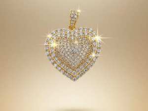 จี้รูปหัวใจประดับเพชรโมอิสซาไนต์แบบฝังเต็ม ดีไซน์ฮิปฮอป วัสดุเงินแท้ 925 สำหรับผู้หญิง นักร้องแร็ปเปอร์ จี้แบบฝังเพชรเต็มชิ้น เหมาะสำหรับเป็นของขวัญ - Product Image 4