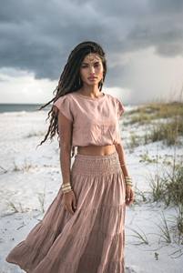 Top Corto de Algodón para Mujer, Bonito Top de Verano, Camiseta Informal para Usar en la Calle, Atuendo Ligero para el Día a Día, Top de Talla Grande - Product Image 3