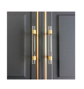 High Quality Acrylic Brass Door Handle For Luxury Acrylic Home Furniture Handle Cabinet Handles <b>Drawer</b> <b>Pulls</b> Handmade Handicraft - Product Image 2