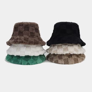 Nuevo Sombrero de Pescador a Cuadros de Color Sólido para Otoño e Invierno, Gorro de Peluche para Hombre y Mujer, Sombrero de Pescador Grueso y Cálido para Exteriores - Product Image 2