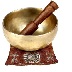 Cuenco Tibetano de Latón para Yoga, Cuenco Religioso, Cuenco Budista con Mazo de Madera, Precio Razonable - Product Image 5