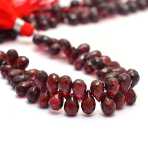 AAA+ Garnet 7x5mm-8x6mm Faceted Teardrop Briolette <b>Beads</b> Natural <b>Red</b> Garnet Semi Precious Gemstone Loose Drop <b>Beads</b> For Jewelry - Product Image 1