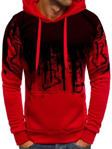 Men <b>Hoodies</b> Winter Relaxed Fit Hooded Sweatshirt Outwear Warm Pullover Jacket <b>Sublimated</b> Hoodie - Product Image 4