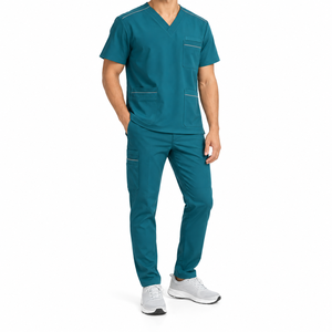 High Quality Customized Summer Nursing Hospital <b>Scrubs</b> Latest Design OEM ODM Polyester Spandex Nurse Uniforms <b>Scrub</b> <b>Sets</b> - Product Image 4
