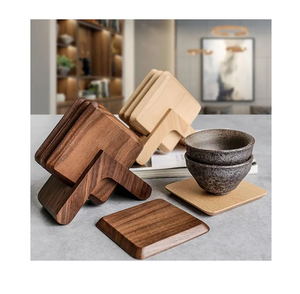 Wood Coaster Custom logo Laser Engraving Factory Supply Wood Coaster Personalised Logo Wood Coaster - Product Image 1