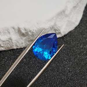 Zafiro Azul Natural en Forma de Pera, Gema Facetada, Corte Lágrima, Zafiro Suelto, Varios Tamaños, Venta al Por Mayor - Product Image 2