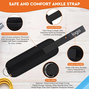 Accessoire de machine à câble avec sangle de cheville pour exercices fonctionnels des jambes (kickbacks, curls, abductions) pour adultes – Professionnel - Product Image 6