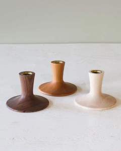 Smooth Unfinished Handmade Round Wooden <b>Candle</b> <b>Holders</b> with Silk Screen Printing for DIY & Home Decor - Product Image 2