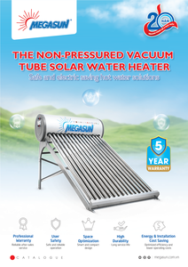 Chauffe-eau solaire à tubes sous vide non pressurisés Megasun, système d'eau chaude solaire en acier inoxydable pour maison, hôtel, complexe hôtelier - Product Image 6