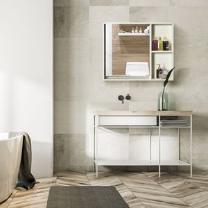 Armadietto a Specchio da Parete a 2 Ripiani Bianco 31.5x25.5'' per Bagno - Product Image 6