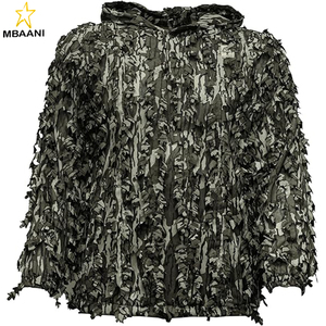 Sweat-shirts de chasse pour hommes à capuche avec fermeture à bouton-pression et motif camouflage - Product Image 3