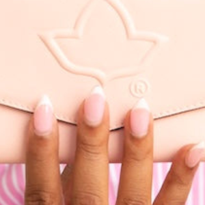 Custom Light Pink Embossed <b>Wallet</b> with Star Logo Design Bifold <b>Card</b> Holder Multiple Slots Compact Folding Purse for <b>Women</b> Casual - Product Image 3