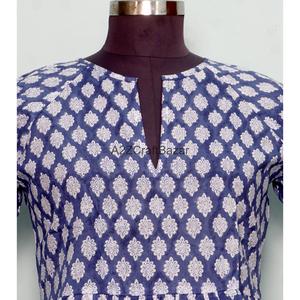 Robe courte pour femmes, printemps et été, 100% coton, imprimé floral, tissu tricoté, manches courtes, silhouette en A, respirante, pour les fêtes - Product Image 3