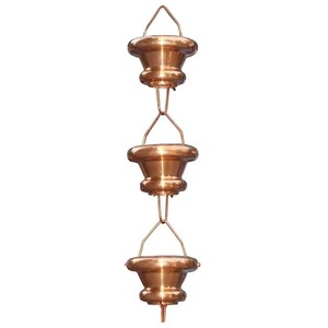 Highest Quality Butterfly <b>Textured</b> Rain Chain Designed To Guide Rainwater Smoothly From Roof To Ground With Minimal Splashing - Product Image 2