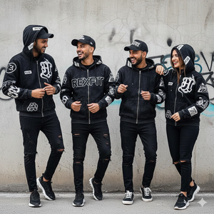 Novedad 2026: Sudaderas con capucha con cremallera de felpa francesa con parches bordados personalizados y lavado ácido, de fabricante de prendas de streetwear. - Product Image 3