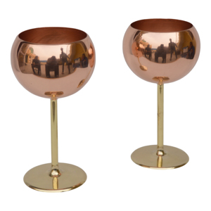 Copa de Vino Decorativa de Metal Latón Brillante, Ideal para Decoración de Clubes, Hogares y Hoteles, Copa de Cerveza con Acabado de Color - Product Image 4