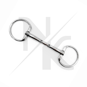 Bridon à double articulation en acier inoxydable argenté pour l'entraînement et la compétition équestres professionnelles - Product Image 3