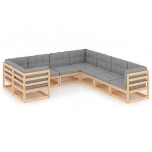 Conjunto de Muebles de Jardín de Madera de Pino Sólido, Diseño Apilable, Colección de Madera Natural - Product Image 2