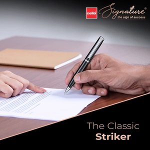 Stylo Métallique Premium pour l'École, le Bureau et les Entreprises - Stylo Bille en Métal Cello Ethos, Pointe 0,7 mm, Mécanisme Rotatif, Logo Personnalisé, Corps de Luxe - Product Image 4