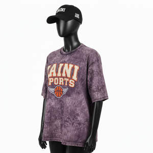 T-shirt femme délavé à l'acide, coton jersey de haute qualité, respirant, toucher doux, imprimé vintage personnalisé, t-shirts femme délavés à l'acide en coton - Product Image 4