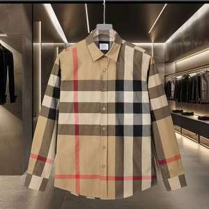 Camisa de Negocios de Manga Larga para Hombre, 100% Algodón, Estilo Casual, con Logotipo Personalizado, Botones Vintage, Técnica Burberry, Corte Slim, Transpirable, Estilo Londres - Product Image 5