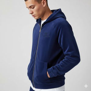 RANZIA Men Rhinestone Zip Hoodie RANZIA Streetwear Heavyweight Zip Hoodie RANZIA Distressed Acid Wash Zip Hoodie - Product Image 5