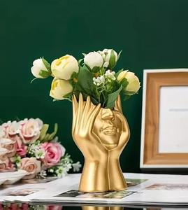 Vase de table en métal de luxe pour une décoration élégante de la maison, porte-fleurs moderne pour le salon, le bureau et l'hôtel - Product Image 2