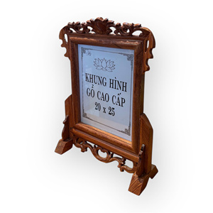 Tam Viet A212 Durable Fragrant Wood Picture <b>Frame</b> Minimalist Design Tabletop Vertical Rectangle Orientation 20x25cm - Product Image 2