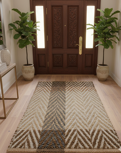 Alfombra de Yute Tejida a Mano de 12 pies x 9 pies, Jacquard, Tejido Plano, Fibra Natural, Ecológica, Moderna, Antideslizante, para Hogar, Hotel, Oficina - Product Image 2