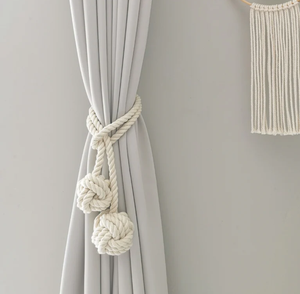 Attache de rideau en corde, fait main, prix abordable, pour rail et accessoires, meilleur prix - Product Image 3
