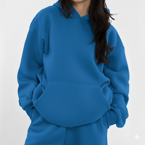 Sweat-shirts unisexes personnalisés pour femmes, streetwear, coton épais de haute qualité, coupe ample, sweat-shirt à capuche uni pour femmes - Product Image 1