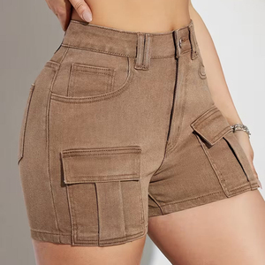 New Best Quality Women Denim <b>Shorts</b> Breathable and Super Distressed Women Denim <b>Shorts</b> with Custom Stone Wash for Comfort - Product Image 2
