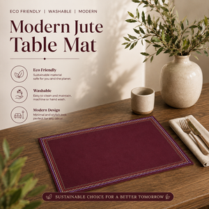 Set de table rectangulaire en tissu chinois traditionnel fait main avec un design de bordure coloré - Product Image 5