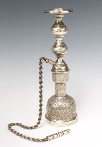 Chicha classique en laiton avec tuyau décoratif et motif gravé complexe pour fumer le shisha - Product Image 2