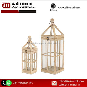 Linterna de madera Serene Glow para noches acogedoras con diseño único para la decoración del jardín del hogar y la boda y personalizable - Product Image 2