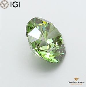 เพชร CVD ที่เพาะเลี้ยงในห้องปฏิบัติการ 3.00 กะรัต ทรงกลม 9.12 มม. สีเขียวสดใสแฟนซี ความสะอาดระดับ VVS2 พร้อมใบรับรอง IGI สำหรับงานประดับตกแต่ง - Product Image 5