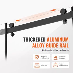 ไร้กรอบ 58-59 นิ้ว กว้าง 75 นิ้ว ประตูกระจกบานเลื่อนสำหรับห้องอาบน้ำ ขนาด 5/16 นิ้ว (8 มม.) กระจกนิรภัย SGCC ใส ดีไซน์กันน้ำ - Product Image 4