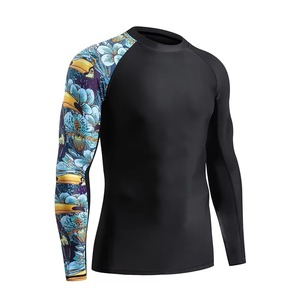 เสื้อรัดกล้ามเนื้อ MMA แขนยาวขายดีที่สุด UPF50+ ระบายอากาศได้ดี พิมพ์ลายดิจิตอลตามสั่ง ชุดกีฬาแขนยาว - Product Image 4