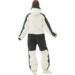 Traje de Esquí de Una Pieza para Mujer, Chaqueta con Capucha Impermeable, Conjunto de Pantalones, Color Sólido, Aislamiento, Cierre de Cremallera, Ropa de Invierno para Exteriores - Product Image 2