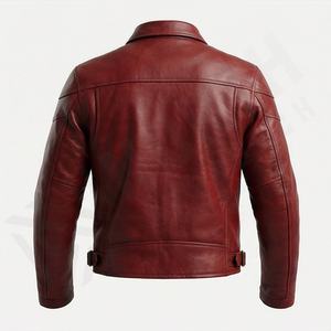 Veste en cuir de motard NAI 0407A, manteau de moto, veste droite, veste de motard tendance, équipement de protection pour la conduite, vêtements durables - Product Image 6