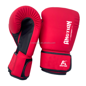 Gants de boxe Muay Thai en cuir à lacets avec logo personnalisé, vente en gros d'usine, avec technologie d'évacuation de l'humidité, gants d'entraînement unisexes - Product Image 4
