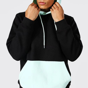 Sudaderas con Capucha para Hombre, Básicas, de Algodón Mezclado, Transpirables, Lisas, Teñidas, Esenciales para Invierno, de Dos Tonos, con Capucha y Logotipo Personalizado - Product Image 5