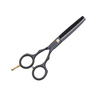 Coffret de ciseaux de coiffure professionnels personnalisés 2026 de haute qualité, noirs et revêtus, pour salon de coiffure et barbier
