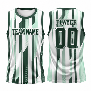 เสื้อบาสเก็ตบอลเยาวชนแบบสั่งทำพิเศษ ไซส์พลัส แขนกุด สำหรับทีม แห้งเร็ว ชุดทีมสโมสร รับผลิตแบบ OEM ODM - Product Image 1