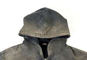 Sweat-shirt à capuche zippé délavé à l'acide pour homme, avec logo personnalisé, impression directe, streetwear, décontracté, fabricant - Product Image 3