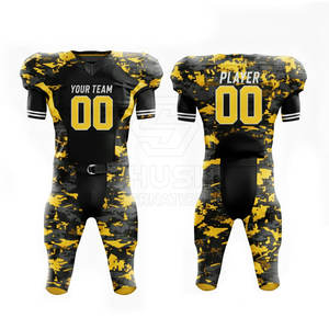 Ensemble de maillot et pantalon de football américain personnalisé, respirant, couleurs et design sur mesure, uniforme sur mesure, 100% polyester - Product Image 2