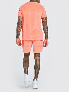 Survêtement d'été pour hommes personnalisé 2 pièces 100% coton T-Shirt et short ensemble Les hommes portent des ensembles courts T-Shirt avec short Twin Set - Product Image 4