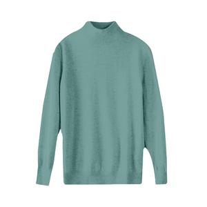 Women's Turtleneck <b>Pullover</b> Sweater Solid Color Knitted Long Sleeve Drop Shoulder Acrylic Minimalist All Seasons Wear - Product Image 2